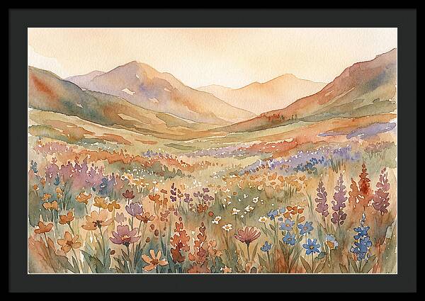 Wildflower Carpet In Mountain Meadow