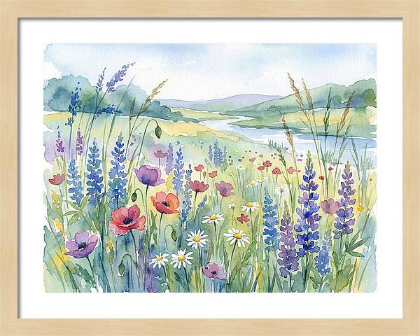 Wildflower Landscape Serenity