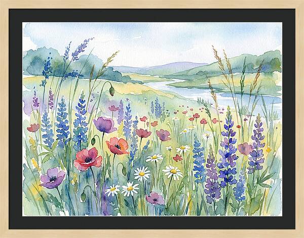 Wildflower Landscape Serenity