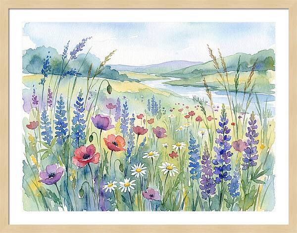 Wildflower Landscape Serenity