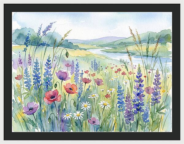 Wildflower Landscape Serenity