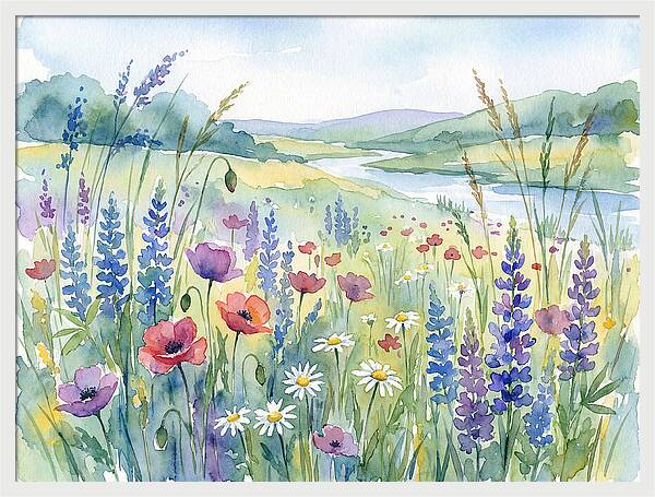 Wildflower Landscape Serenity
