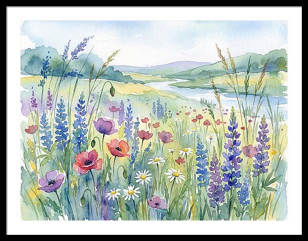 Wildflower Landscape Serenity