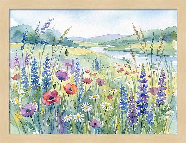 Wildflower Landscape Serenity
