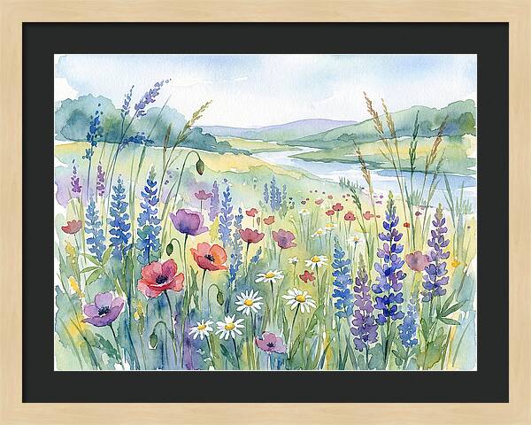Wildflower Landscape Serenity