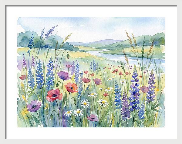Wildflower Landscape Serenity