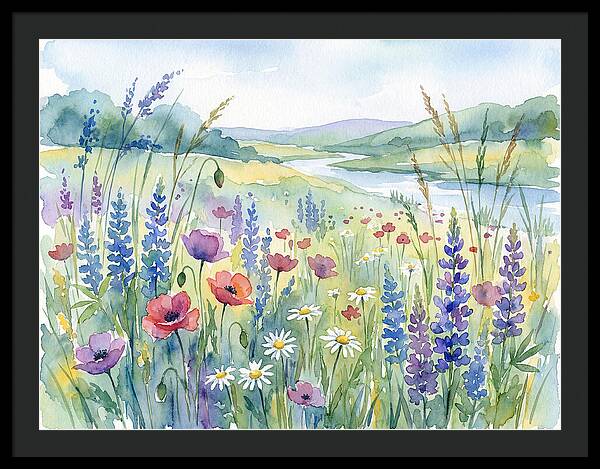 Wildflower Landscape Serenity
