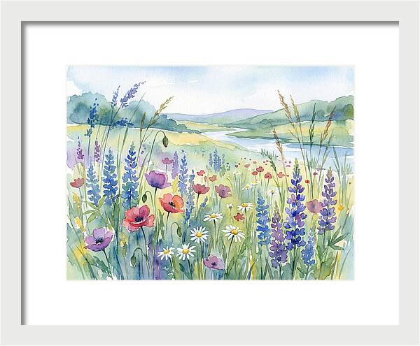 Wildflower Landscape Serenity