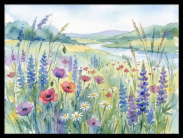 Wildflower Landscape Serenity