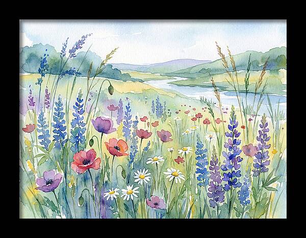 Wildflower Landscape Serenity