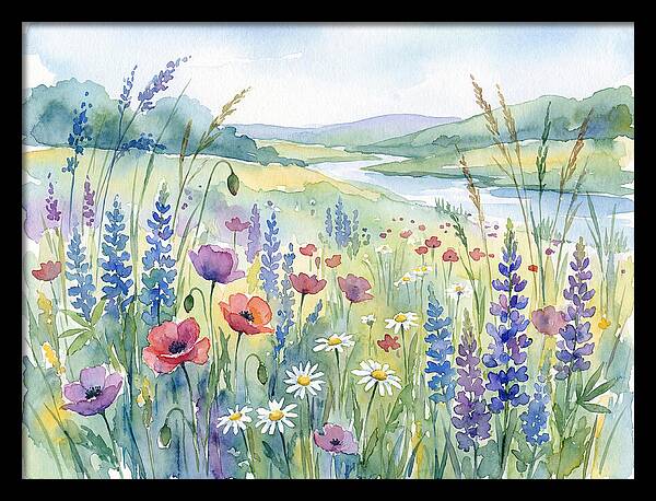 Wildflower Landscape Serenity