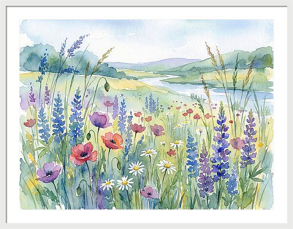 Wildflower Landscape Serenity