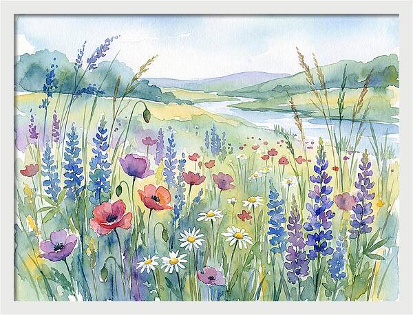 Wildflower Landscape Serenity