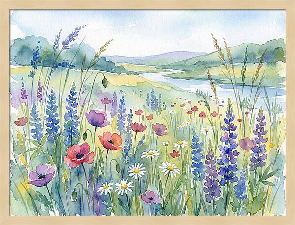 Wildflower Landscape Serenity