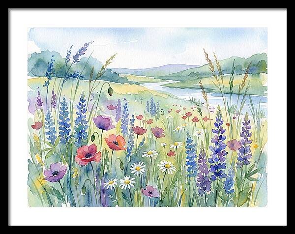 Wildflower Landscape Serenity