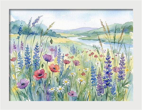 Wildflower Landscape Serenity