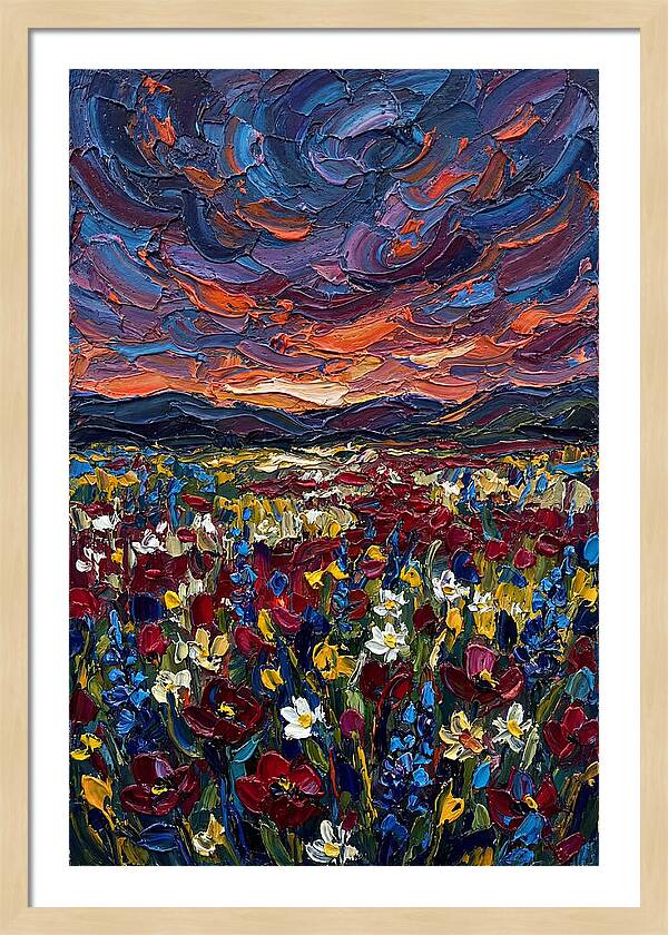 Wildflower Meadow At Dusk