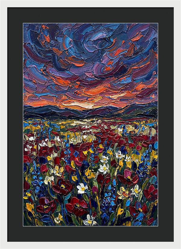 Wildflower Meadow At Dusk