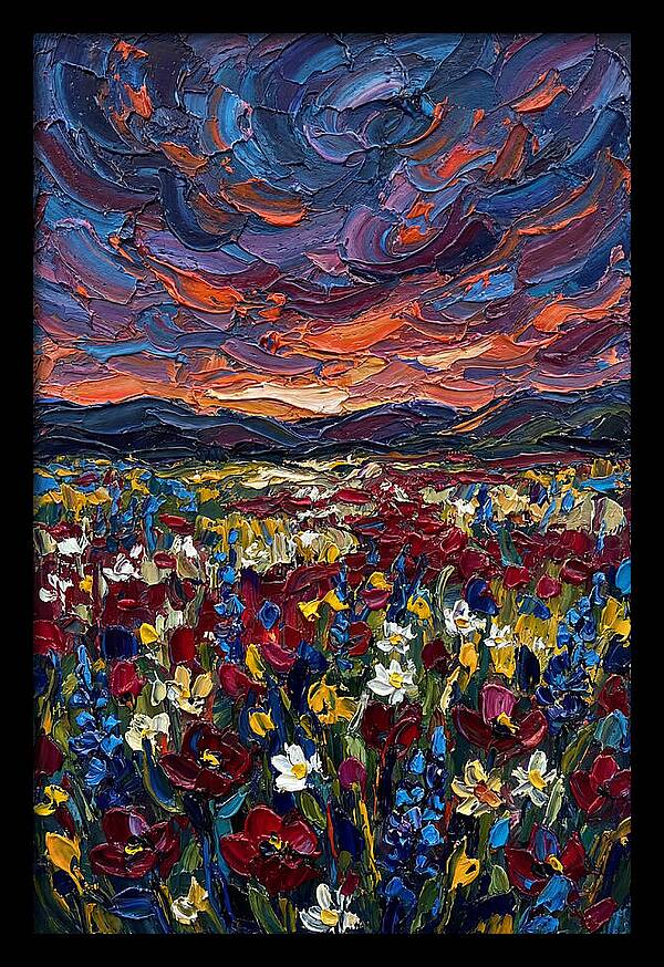 Wildflower Meadow At Dusk