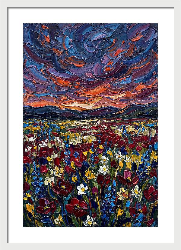 Wildflower Meadow At Dusk