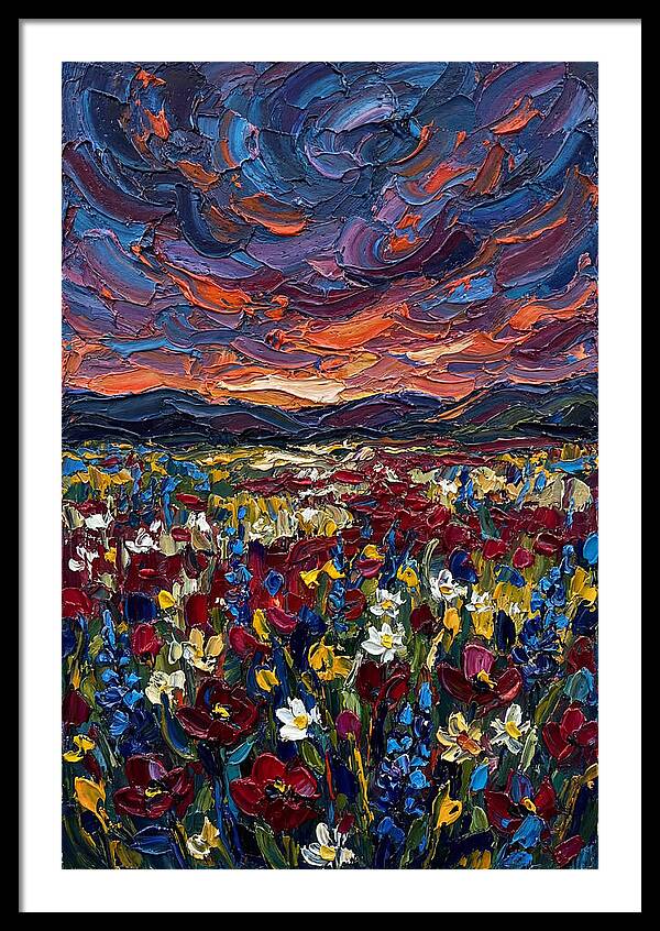 Wildflower Meadow At Dusk