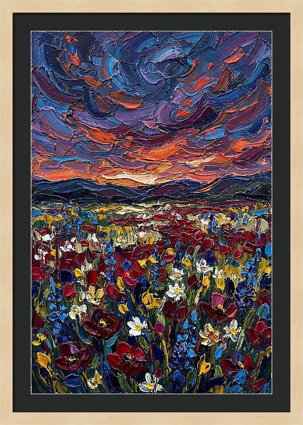 Wildflower Meadow At Dusk