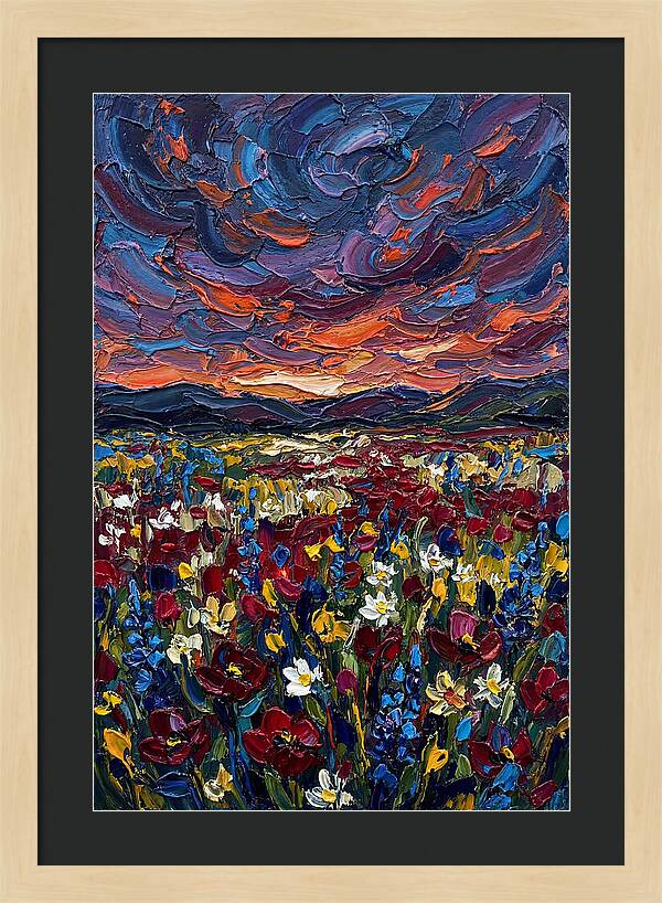 Wildflower Meadow At Dusk