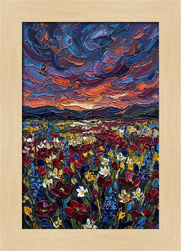 Wildflower Meadow At Dusk