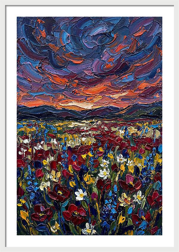 Wildflower Meadow At Dusk