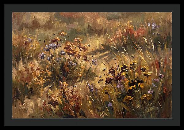 Wildflower Meadow Buzzing With Bees