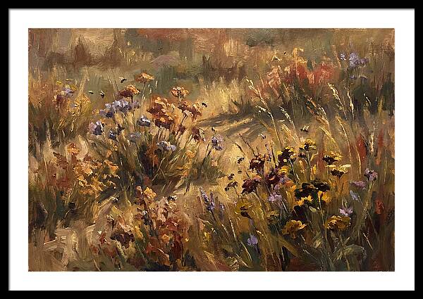 Wildflower Meadow Buzzing With Bees