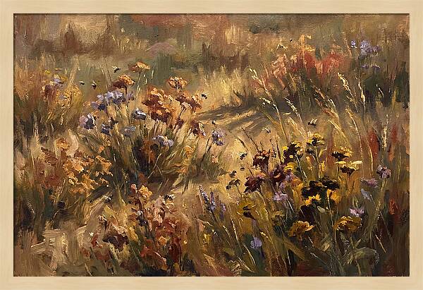Wildflower Meadow Buzzing With Bees