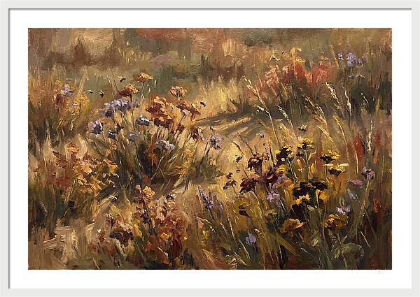 Wildflower Meadow Buzzing With Bees