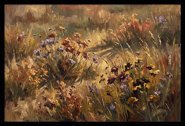 Wildflower Meadow Buzzing With Bees