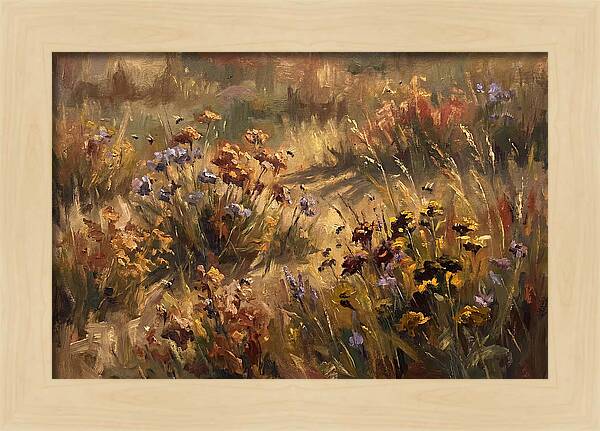 Wildflower Meadow Buzzing With Bees