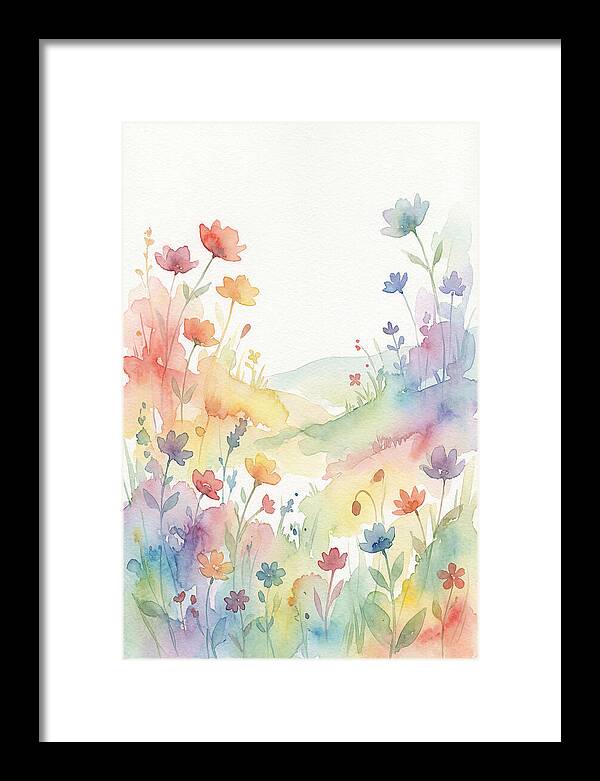 Wildflower Meadow In Rainbow Colors