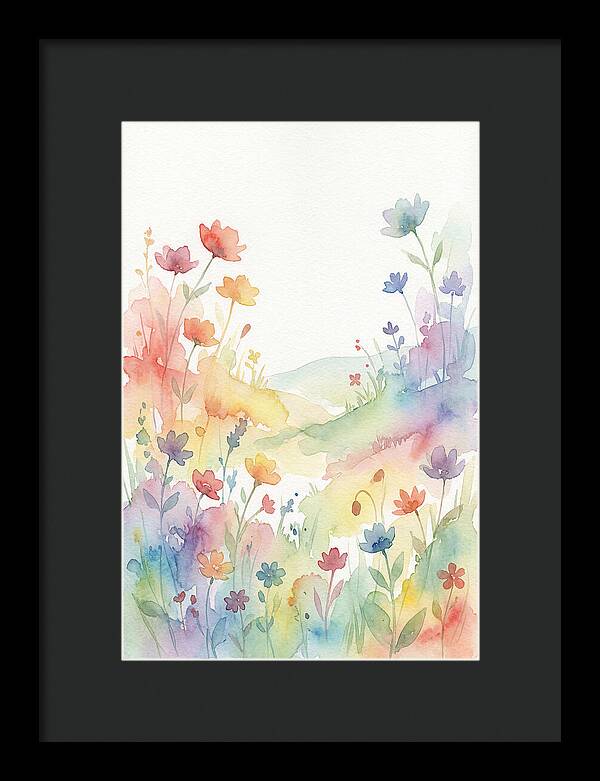 Wildflower Meadow In Rainbow Colors