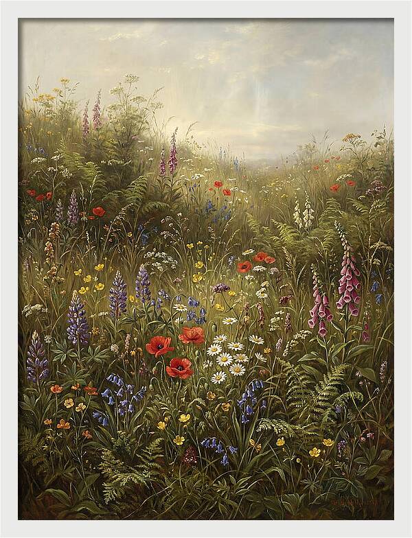 Wildflower Meadow In Spring
