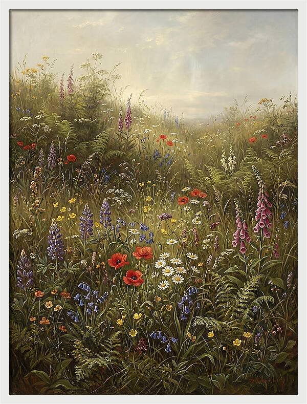 Wildflower Meadow In Spring