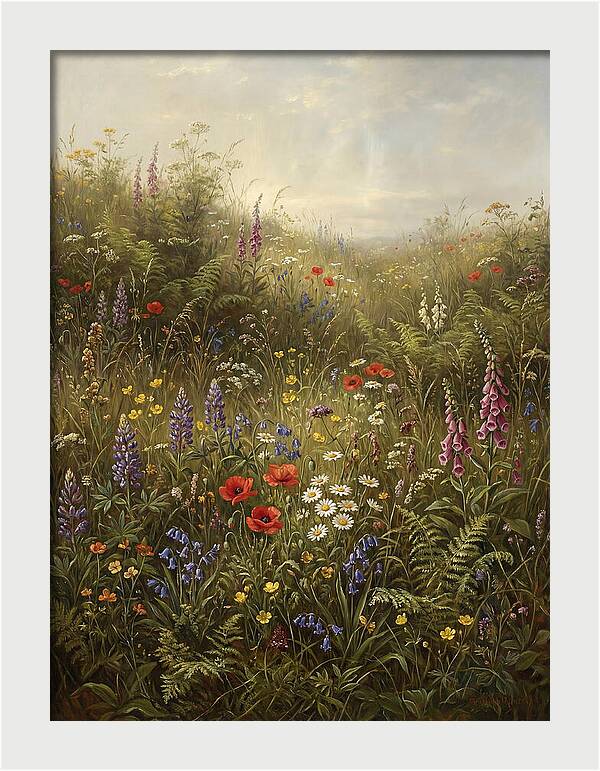 Wildflower Meadow In Spring