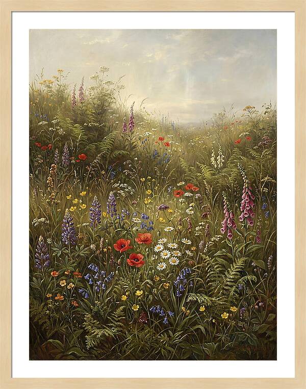 Wildflower Meadow In Spring