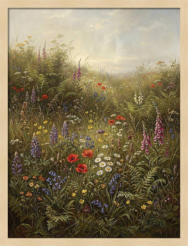 Wildflower Meadow In Spring