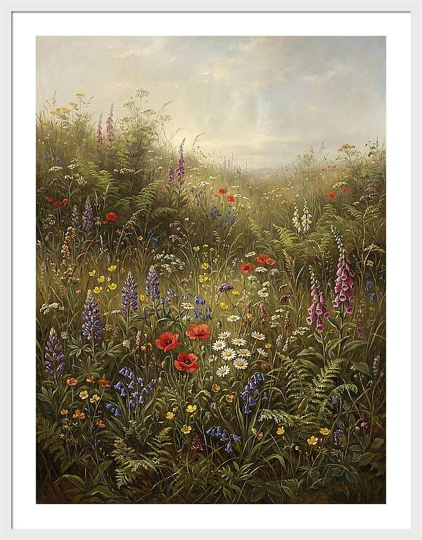 Wildflower Meadow In Spring