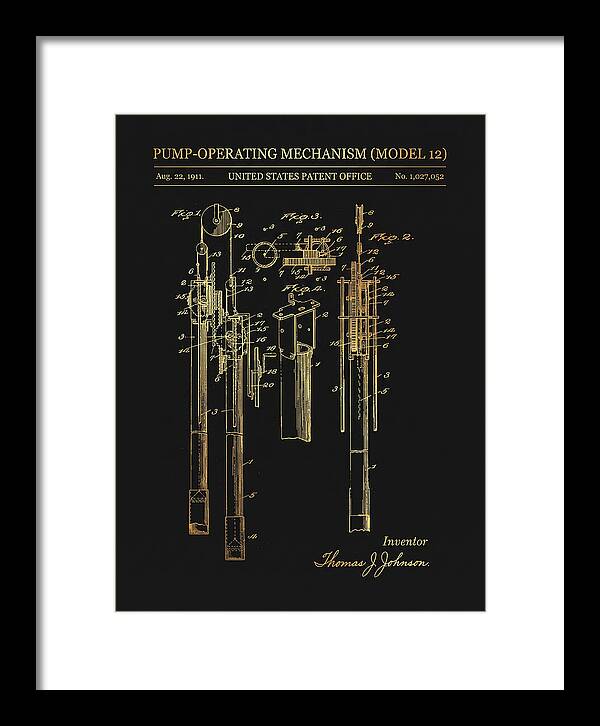 Winchester Model 12 Pump Mechanism Gold Patent Us1027052