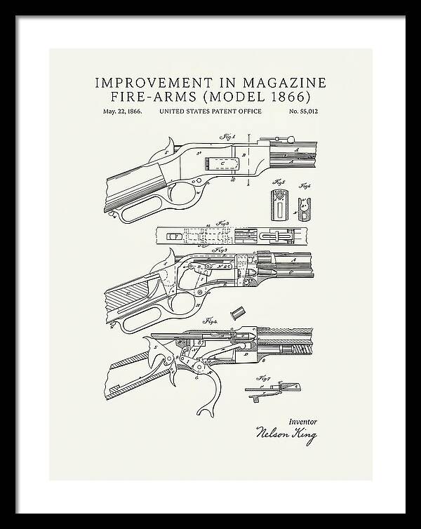 Winchester Model 1866 Rifle Minimalist Patent Us55012