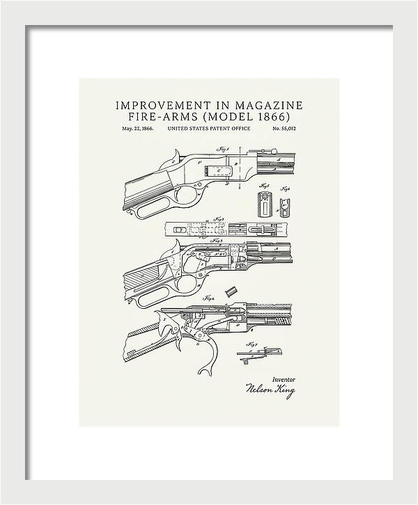 Winchester Model 1866 Rifle Minimalist Patent Us55012