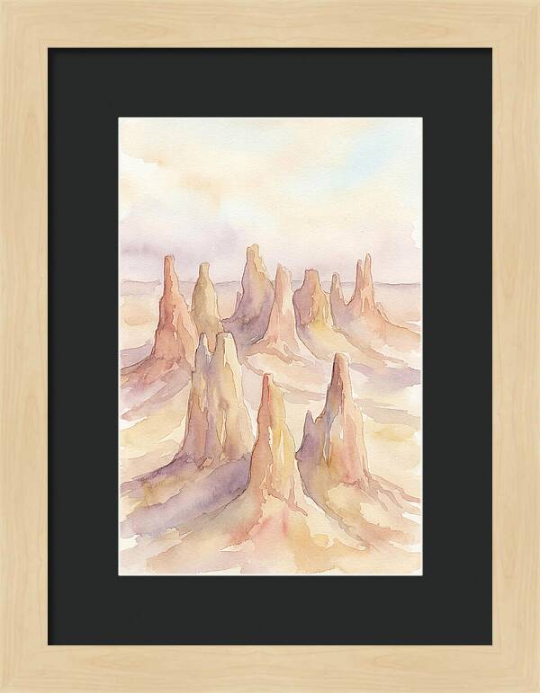 Wind Eroded Desert Pinnacles
