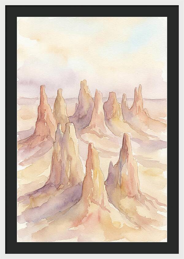 Wind Eroded Desert Pinnacles