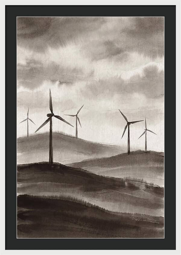 Wind Farm On Rolling Hills