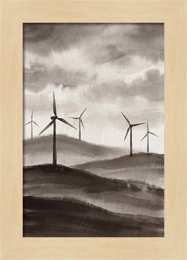 Wind Farm On Rolling Hills